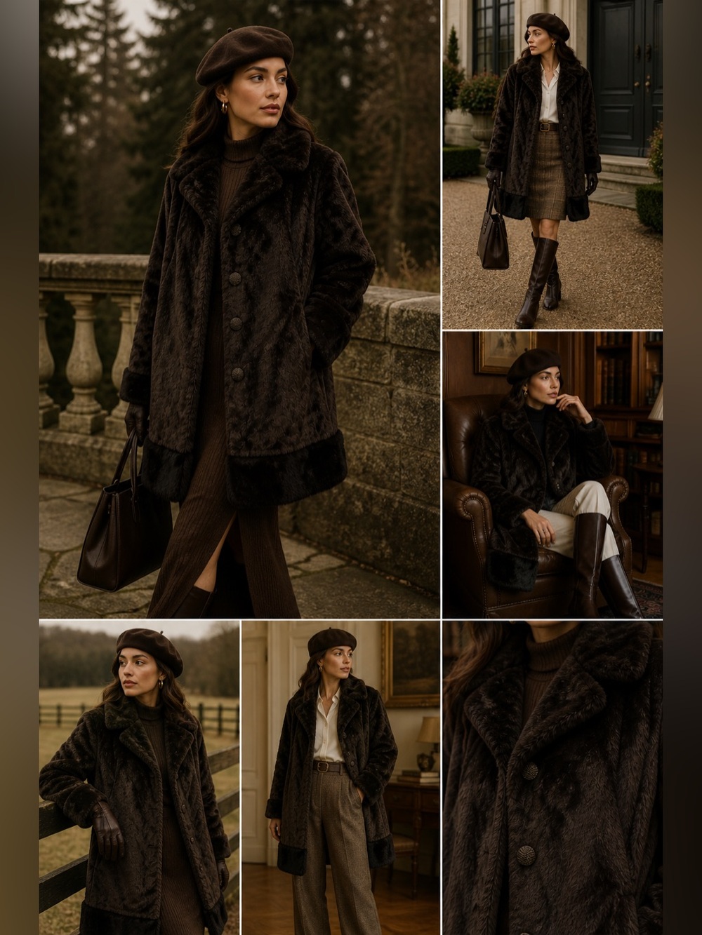 Vintage Faux Fur Coat 🤎 Plush Teddy Luxe Jacket M/L